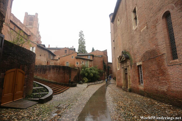 Entering the Berbie Palace in Albi