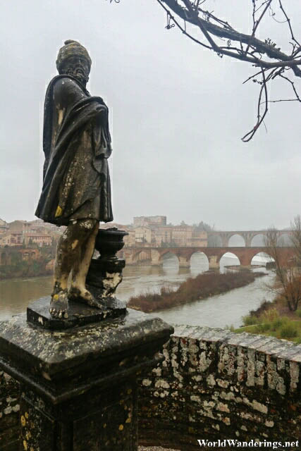 Statue Overlooking the River Tarn