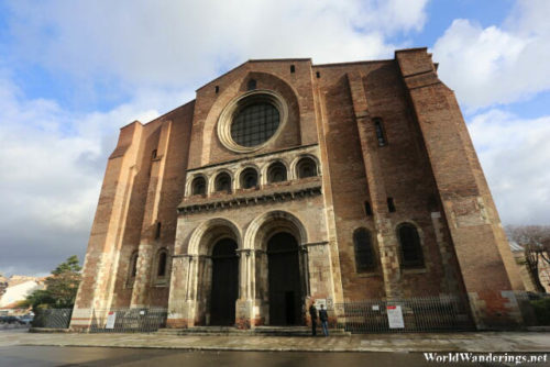 Entrance of the Basilica of Saint Sernin in Toulouse