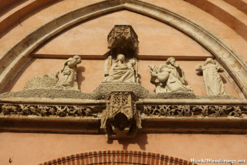 Detail of the Entrance at the Saint Nicolas Church in Toulouse