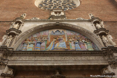 Tympanum of the Coronation of the Blessed Virgin Mary at the Notre-dame de la Dalbade in Toulouse
