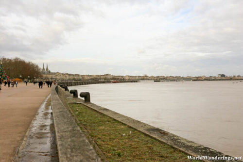 Walking Along the Shores of the River Garonne in Bordeaux