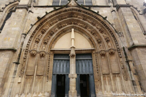 Detail of the Entrance of Saint Pierre Church in Bordeaux