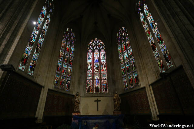 Stained Glass Windows at Saint Pierre Church in Bordeaux