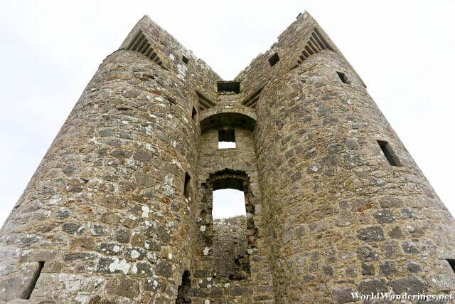 Two Circular Towers of Monea Castle