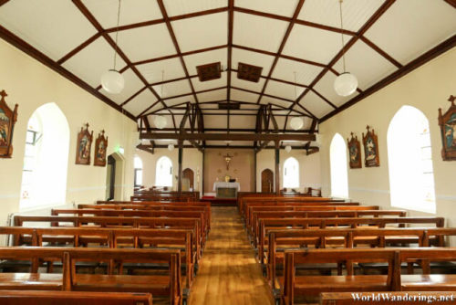 Inside Saint Crone's Church in Aranmore Island
