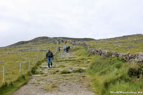 Climbing up the Hill to Dun Aonghasa