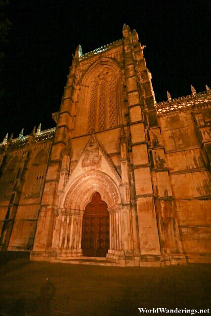 Entrance to the Monastery of Batalha at Night