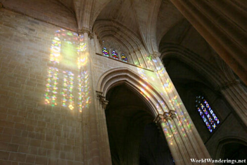 Light from Stained Glass Windows in the Monastery of Batalha