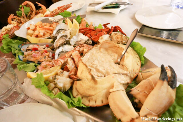 Seafood Platter at Apollo Caffe in Fatima