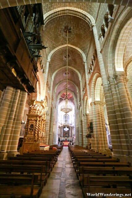 Inside the Cathedral of Évora