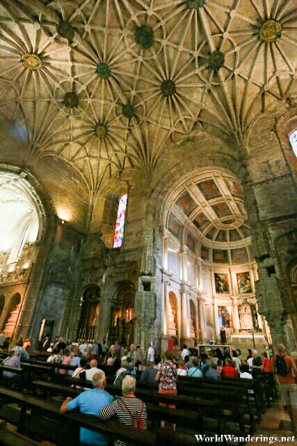 Inside the Church of Santa Maria at Jerónimos Monastery