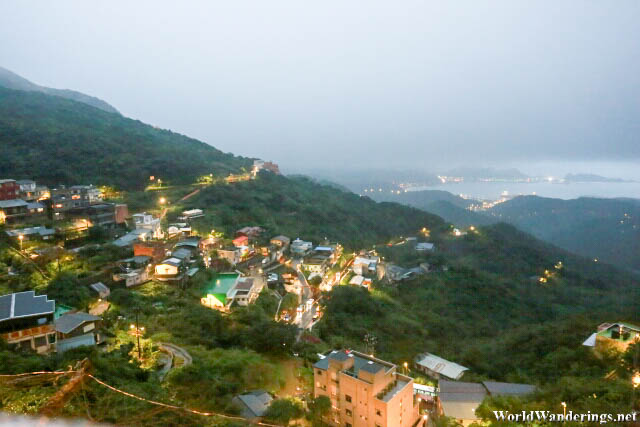 View of Jiufen Mountain Side from Jiufen Guanhai Restaurant 九份观海楼