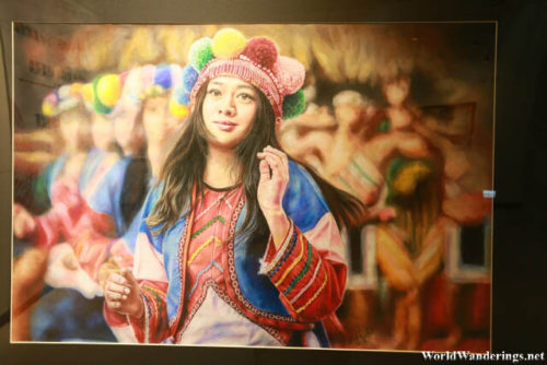 Painting of Indigenous People of Taiwan at the Chiang Kai Shek Memorial Hall