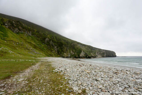 Walking Along the Beach at Cathedral Rocks in Achill Island