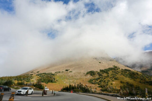 Cloud Covered Mountain at Logan Pass