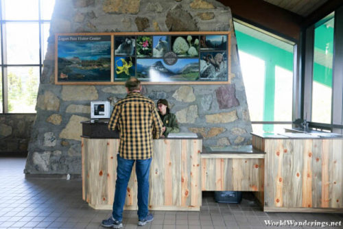 Information Desk at the Logan Pass Visitoir Center