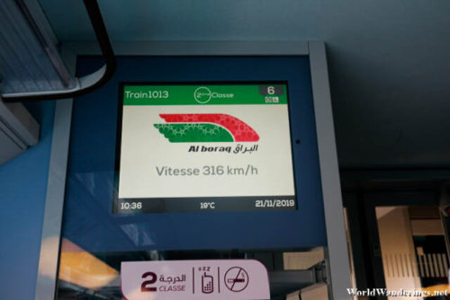 Keeping an Eye on the Speedometer on Board the Al Boraq High Speed Train