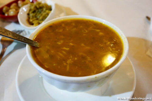 Harissa Soup at Restaurant Morisco