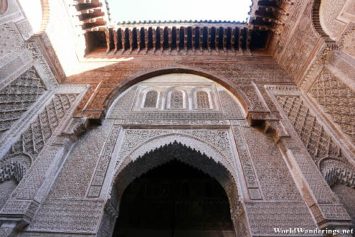 One of the Arches of the Al-Attarine Madrasa in Fès