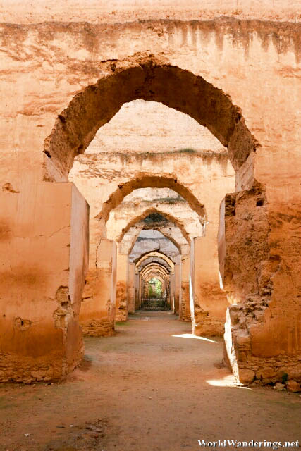Inside the Royal Stables in Meknès