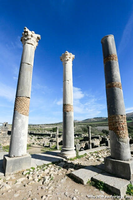 Ruins of the Capitoline Temple in Volubilis