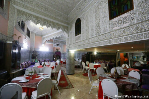 Inside Restaurant Salma in Meknès
