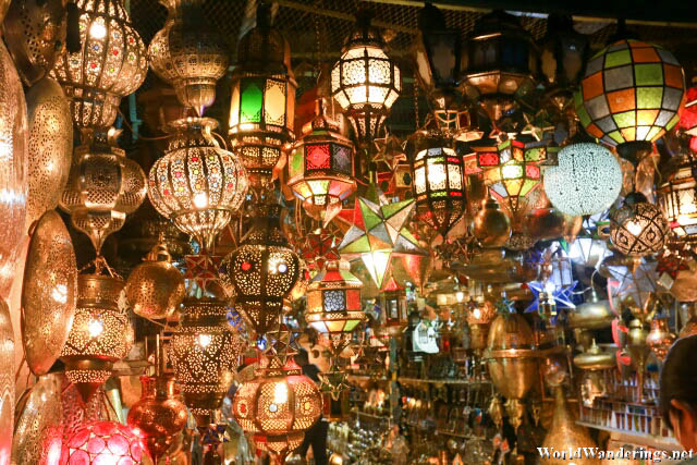 Beautiful Lanterns at the Marrakesh Medina