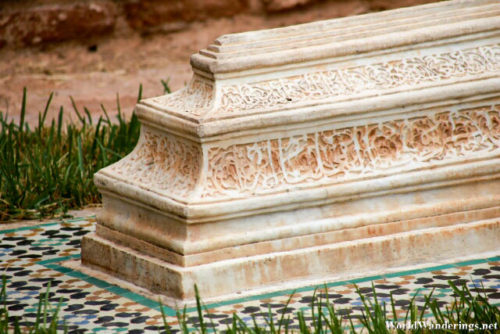 Tombstone at the Saadian Tombs
