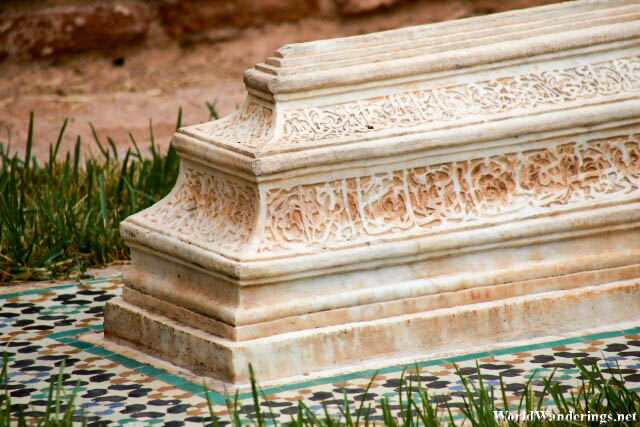 Tombstone at the Saadian Tombs