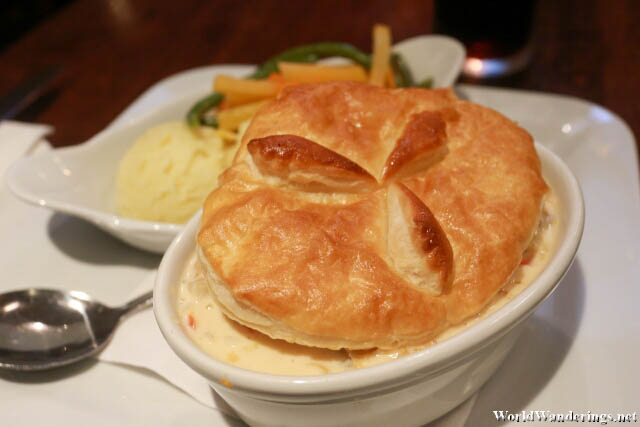 Local Seafood Pie with Pastry Crust at the Coachman's