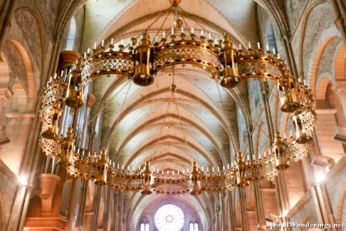 96 Candle Chandelier at the Basilica of Saint-Remi
