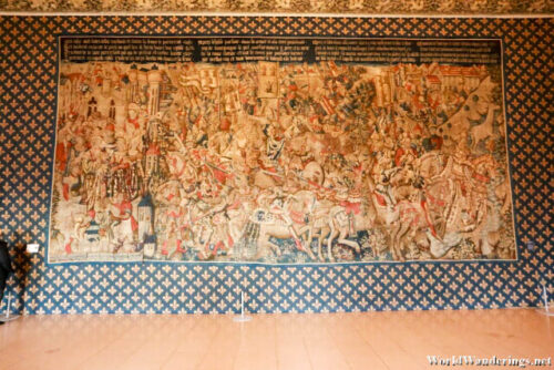Large Tapestry on Display at the Palace of Tau