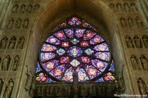 Rose Window or Oculus of the Cathedral of Notre Dame de Reims