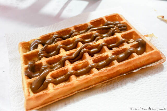 Chocolate Waffle at the Christmas Market in Reims