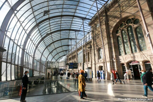 Glass Shell Outside the Old Gare de Strasbourg Building