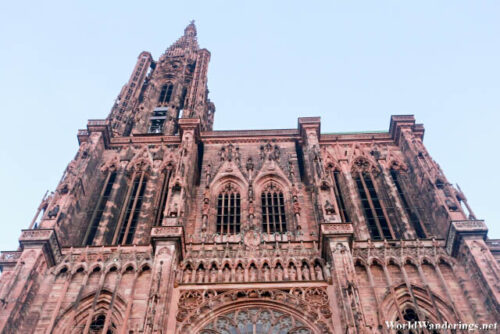Detail on the Facade of Notre Dame de Strasbourg