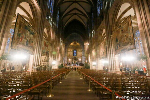 Aisle at the Cathedral of Notre Dame de Strasbourg