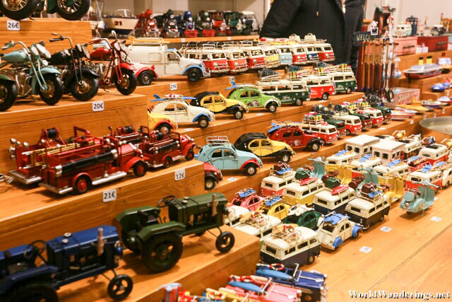 Tiny Cars at the Place de la Cathedrale Christmas Market