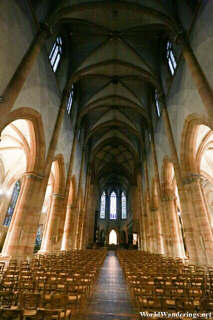 Inside the Church of Saint Martin in Colmar