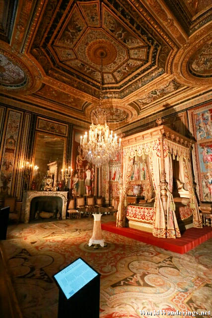 Very Ornate Bedroom at the Chateau de Fontainebleau