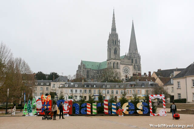 Town of Chartres and Its Famous Cathedral
