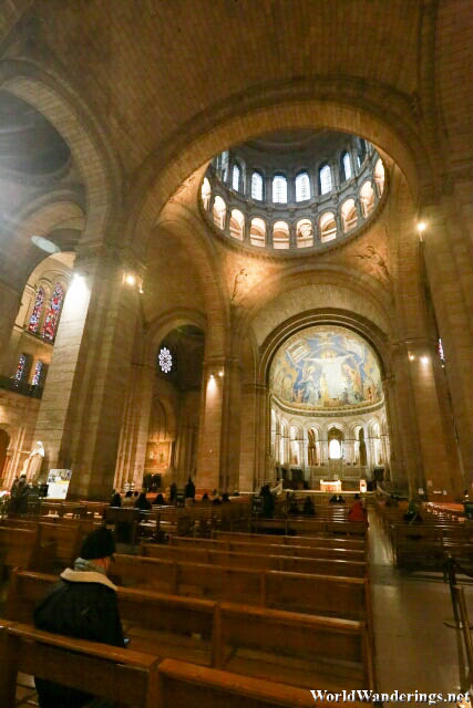 Inside the Sacre Coeur Basilica