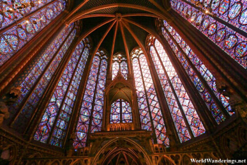 Inside Sainte-Chapelle in Paris