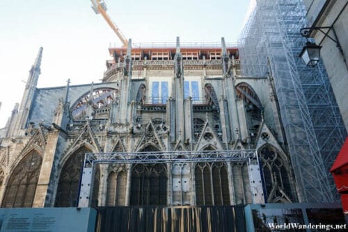 Cathedral of Notre Dame de Paris Under Repair Due to Fire