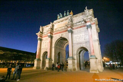 Arc de Triomphe du Carrousel at Night