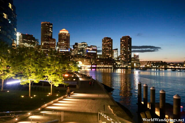Boston Harbor at Night