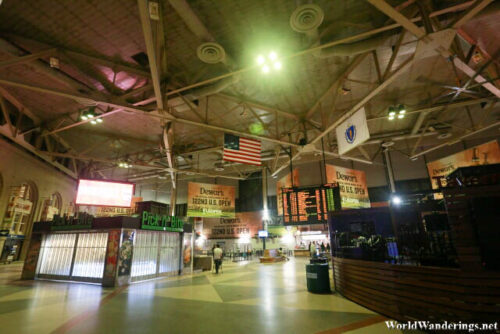 Inside South Station in Boston