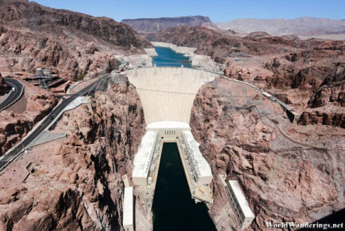 Hoover Dam Impounding Lake Mead