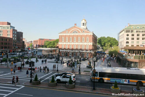 Looking at Faneuil Hall from Across the Road